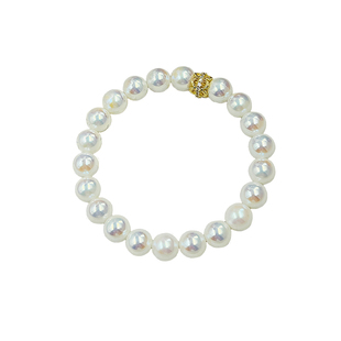 极光天女珍珠手链女小众设计镶锆小蛮腰手环精致时尚百搭饰品轻奢