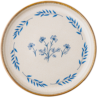 巷子尾〖精致甜品盘〗6英寸陶瓷圆盘复古蛋糕盘下午茶点心小碟子