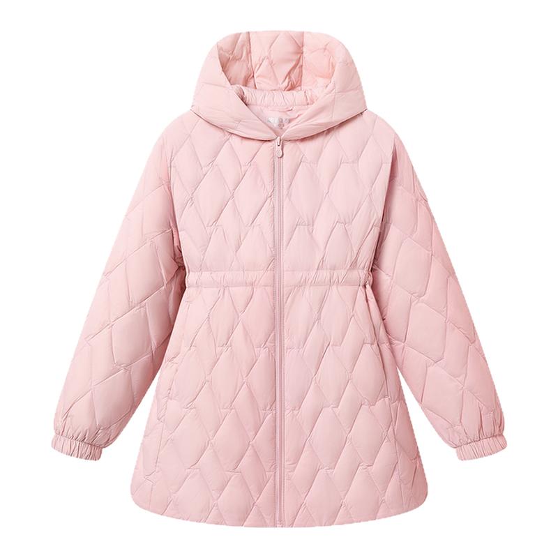 【抗菌绒】波司登秋款女童收腰连帽童趣时尚保暖轻薄羽绒服百搭 登连实拍商品图