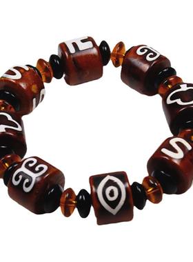 西藏男士玛瑙多宝天珠