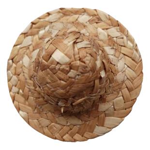 玩具草帽迷你斗笠diy装饰材料仙人掌玩偶棉花娃娃儿童幼儿园帽子