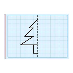 儿童格子对称画图形对称幼儿园中大班益智美工区锻炼手眼协调教具