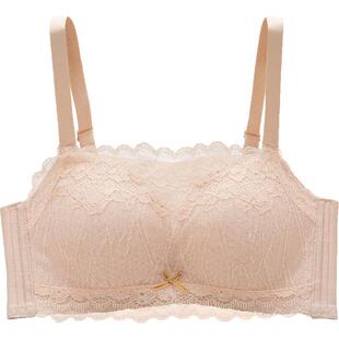 内衣女小胸聚拢乳胶抹胸式文胸防走光无钢圈薄款收副乳透气裹胸罩