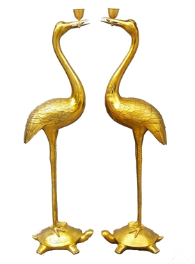 仙鹤龙龟烛台厅堂装饰摆件定做