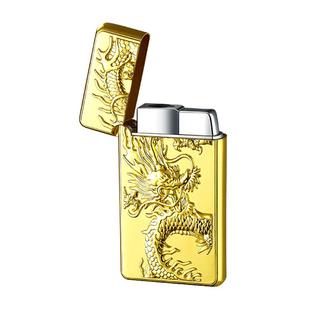 网红清脆朗声防风打火机充气创意高档翻盖直冲火机男士定制送男友