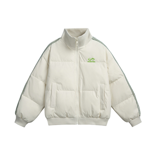 TIRED美式运动侧边条纹立领棉服冬季情侣款加厚保暖棉衣加厚外套