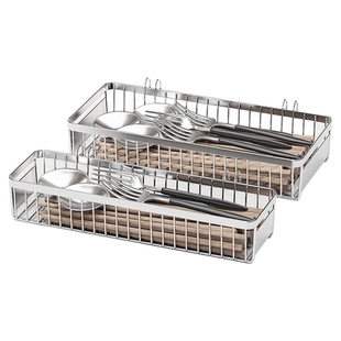 304不锈钢消毒柜筷子盒厨房餐具筷子勺子收纳盒抽屉家用沥水筷篮