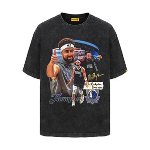 摇滚计划球星克莱汤普森美式T恤vintage学生街头篮球短袖夏季男款