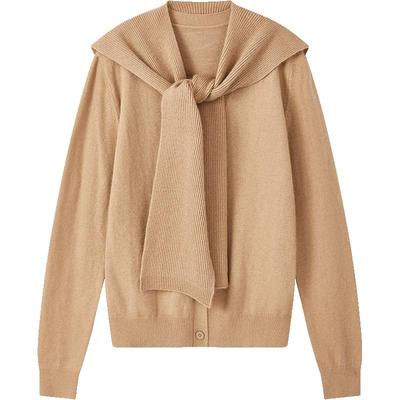 MOFAN摩凡冬新款驼色毛针织衫