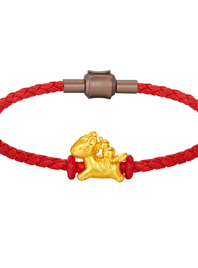 周大生黄金转运珠足金马上有福葫芦转运珠生肖送女友妈妈节日礼物