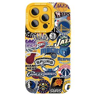 适用苹果16手机壳iPhone16新款15硅胶13男NBA篮球队队徽12高级感小众14黄色11潮16promax套x全包pro软壳xsmax