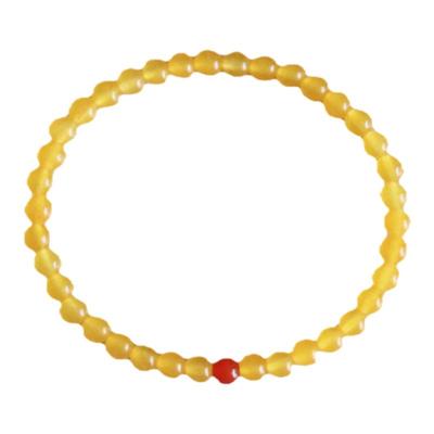 Charon天然黄玉简约国风手链招财