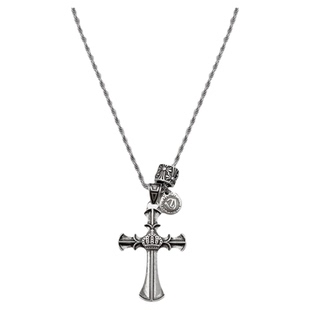 WHYBLUE 克罗十字架吊坠项链男潮牌嘻哈街头百搭毛衣链女高级感潮