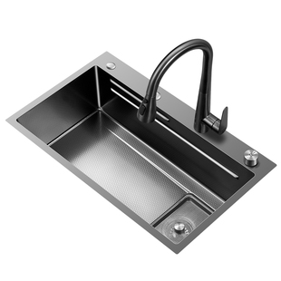 华帝蜂窝压纹纳米隔渣水槽大单槽洗菜盆家用加厚304不锈钢水槽