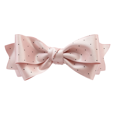 高级缎面波点蝴蝶结香蕉夹高级感