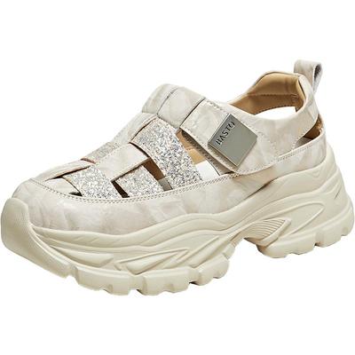 百思图2025夏季新款镂空厚底老爹运动凉鞋休闲女沙滩凉鞋D3603BH5