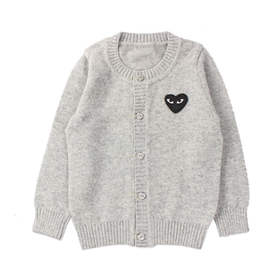 儿童羊绒衫女童外套加厚针织衫中大男童秋冬纯白色羊毛衣开衫宝宝