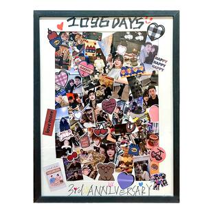 相框情侣照片打印diy定制拼图框手工纪念拍立得生日520礼物情人节