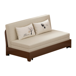 实木简易沙发床多功能折叠两用 小户型单人沙发床办公室2025新款