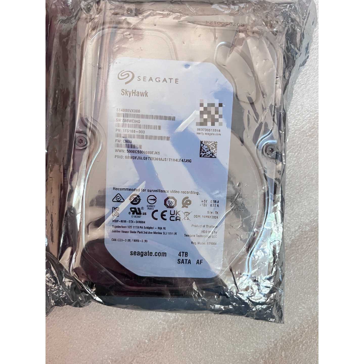 议价希捷SkyHawk全新原装未拆封正品4TB硬盘ST400