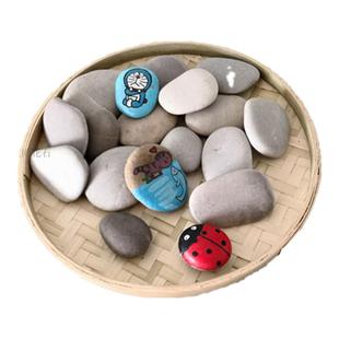 手绘石头画彩绘画画鹅卵石半成品石头画diy手工创意涂鸦画原石