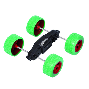 惯性翻滚车双面特技越障车手工diy 科技小制作材料包科学实验教具