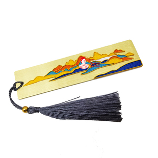 景泰蓝掐丝珐琅书签diy材料包 金丝山水书签 伴手礼 非遗文创礼盒