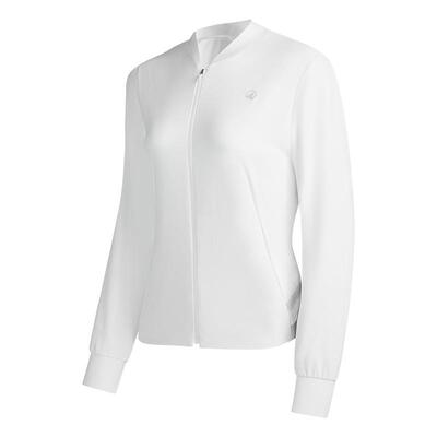 女士拉链外套防透弹力女