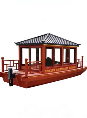 观光画舫电动手划餐饮住宿乌篷船