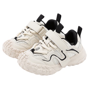 英贝米尼轻稳女童运动鞋2026春季宝宝鞋网面透气儿童鞋春秋机能鞋