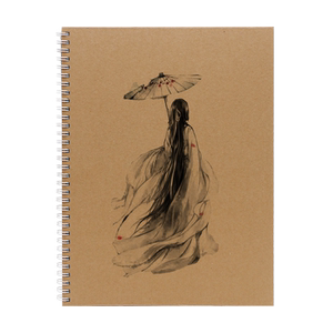 慕莲花8k绘画本内页加厚护眼个性古风牛皮素描速写本a3/a4/b5加厚垫板护角快速定制素描速写本美术手绘画画本