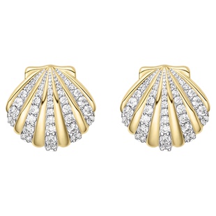 江疏影同款何方海贝耳钉HEFANG鎏光双鱼耳环轻奢耳饰配饰女锁骨链