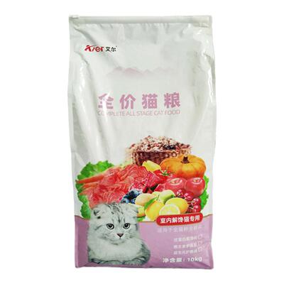艾尔解馋10kg低盐去毛球猫粮全价