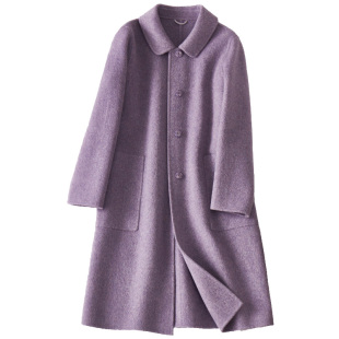 羊绒大衣女2025新款双面呢中长款宽松大码秋冬妈妈羊毛呢外套中年