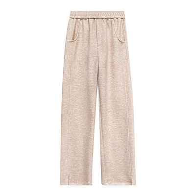 毛呢微香蕉阔腿裤加厚醋酸休闲裤