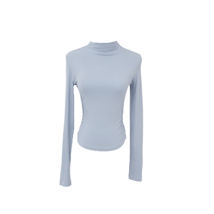 叶落清舞现代舞半高领修身长袖上衣日常舞蹈中国古典舞形体练功服