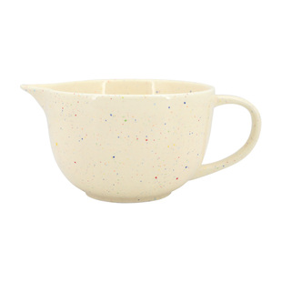 ezicok搅拌碗陶瓷打蛋碗烘焙引流碗家用带手柄尖嘴碗面糊碗汤面碗