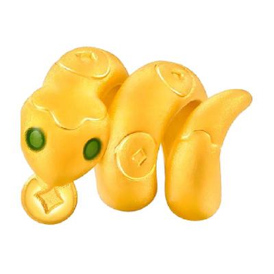 梦金园足金蛇年新品黄金转运珠