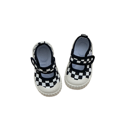 儿童春夏韩系休闲魔术贴帆布鞋