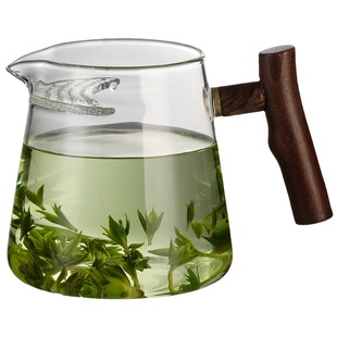 玻璃公道杯茶漏一体大容量泡茶器带茶滤网月牙过滤绿茶杯专用茶具