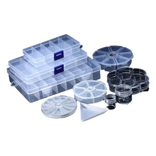 饰品收纳盒耳钉耳环戒指专用透明耳饰首饰盒桌面整理手工diy工具