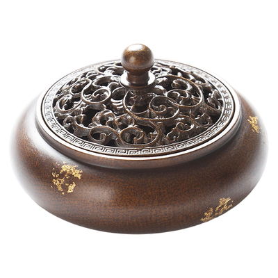 苏工手染铜炉家用室内点金盘香炉