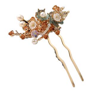 青雀记原创发饰装饰掩鬓发簪汉服插针装饰发簪丸子头广寒谣短钗