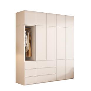 包安装实木衣柜卧室家用简易免拉手儿童衣柜出租房成品大容量衣橱