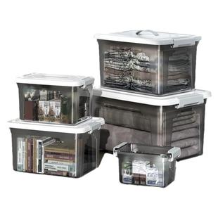 开学季透明收纳箱整理箱塑料储物箱子全透衣服收纳箱加厚材质透明