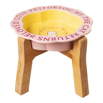 BRIDGES花边陶瓷猫碗防打翻护颈