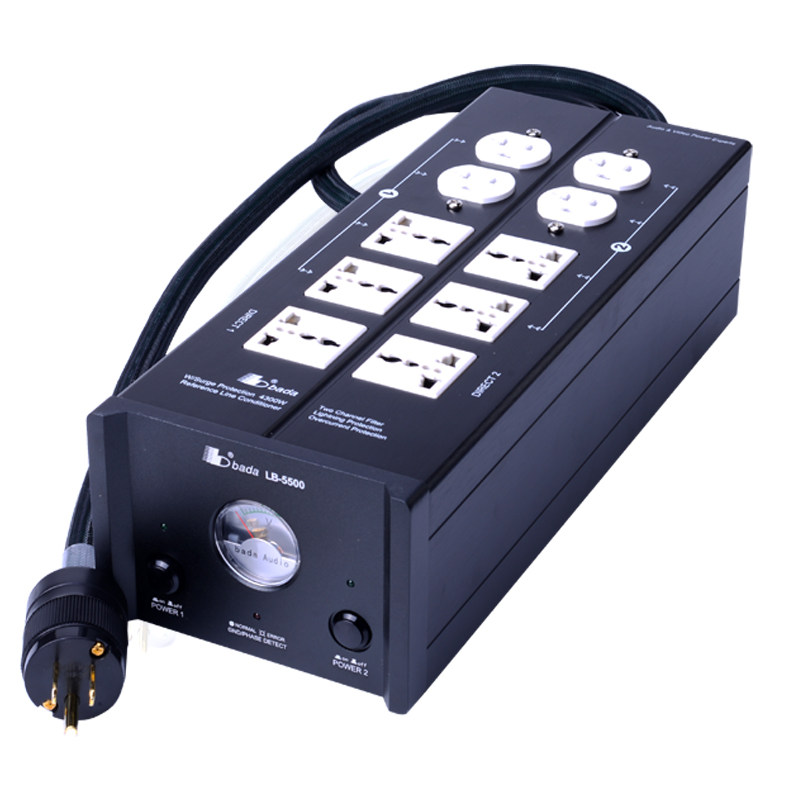 八达 LB-5500参考版 音响专用电源净化滤波器发烧hifi排插防过载