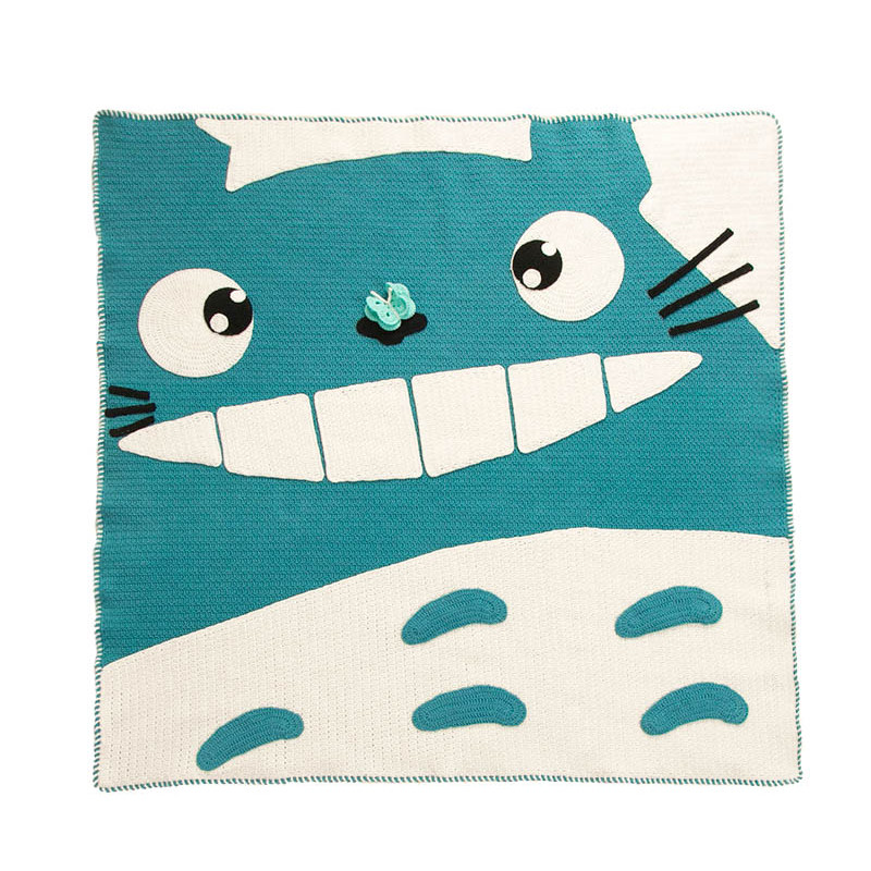 胖森李阿呆手工diy编织龙猫宝宝盖被钩花毯钩针手编棉毛线材料包