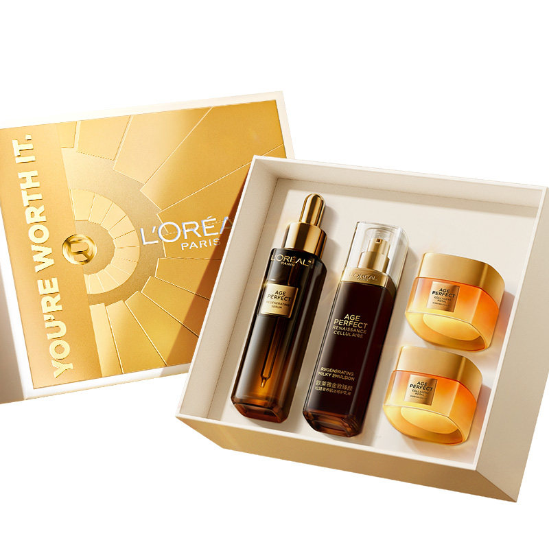 【38立即抢购】欧莱雅黑金精华液护肤品礼盒套盒紧致抗皱抗老淡纹