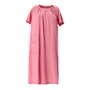 曼宅家俱乐部睡裙女士新款提花沙罗休闲简约舒适家居服套装可外穿